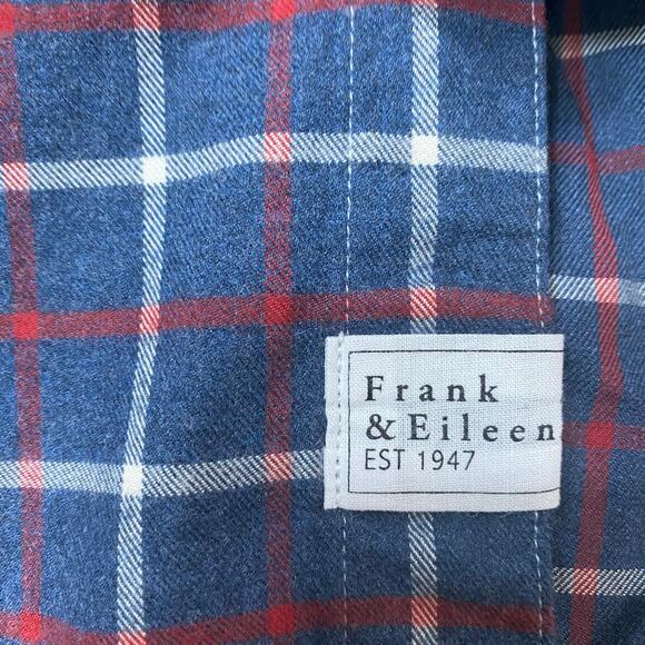 Frank & Eileen Eileen Button Down Navy‎ Blue Plaid Stripe XS - Picture 6 of 8